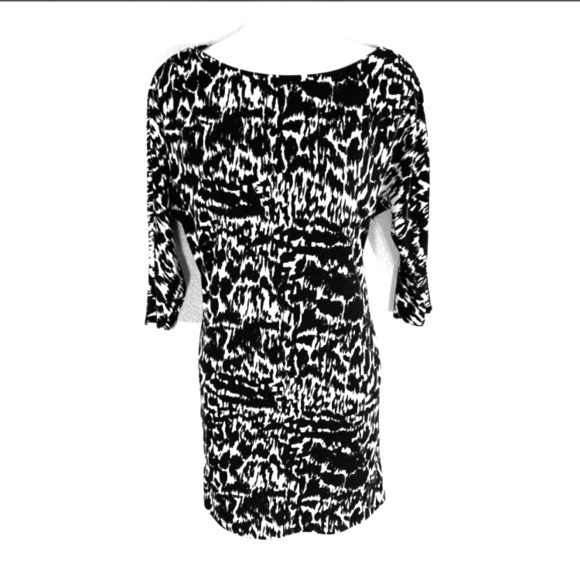 Ann Taylor Black White Crepe Dress Dd26